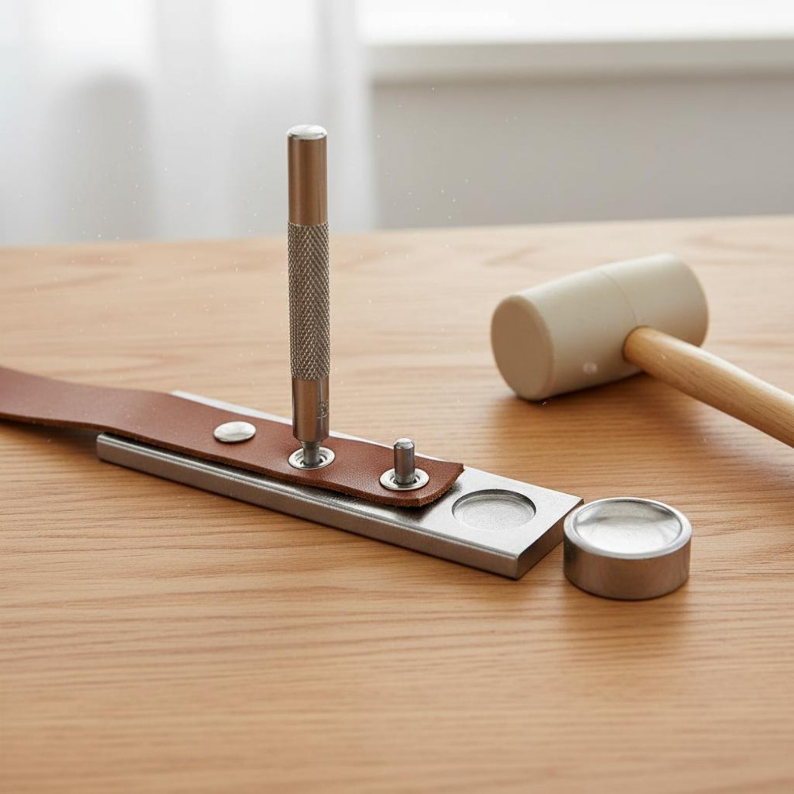 Leatherwork Rivet Setter - 11 Pieces Snap Fastener Tool Set