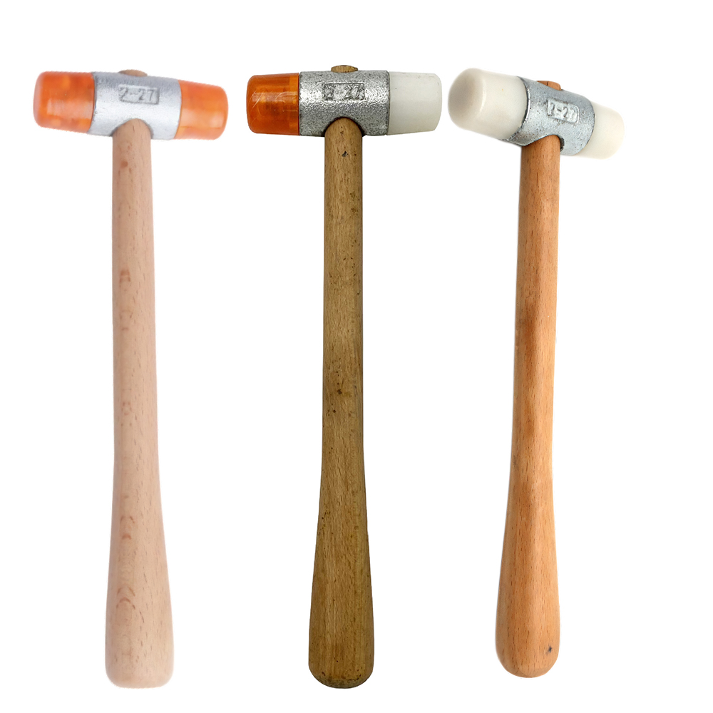 Leatherwork Vise - Double-Face Nylon Mallet Hammer with Wooden