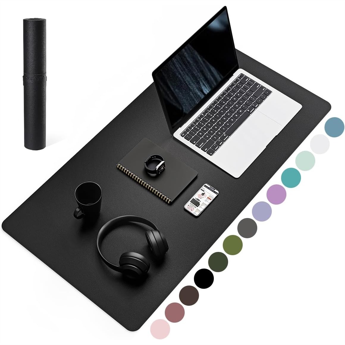Leatherwork Products - Non-Slip Leather Desk Pad, Waterproof Laptop