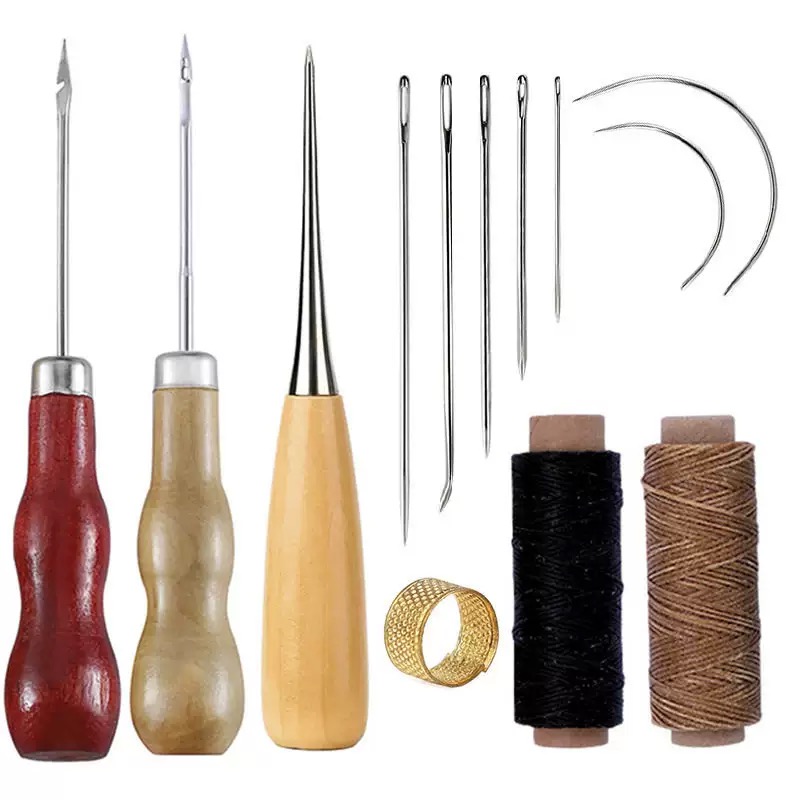 Leatherwork Awl - 13 Pcs Leather Sewing Set Handbag