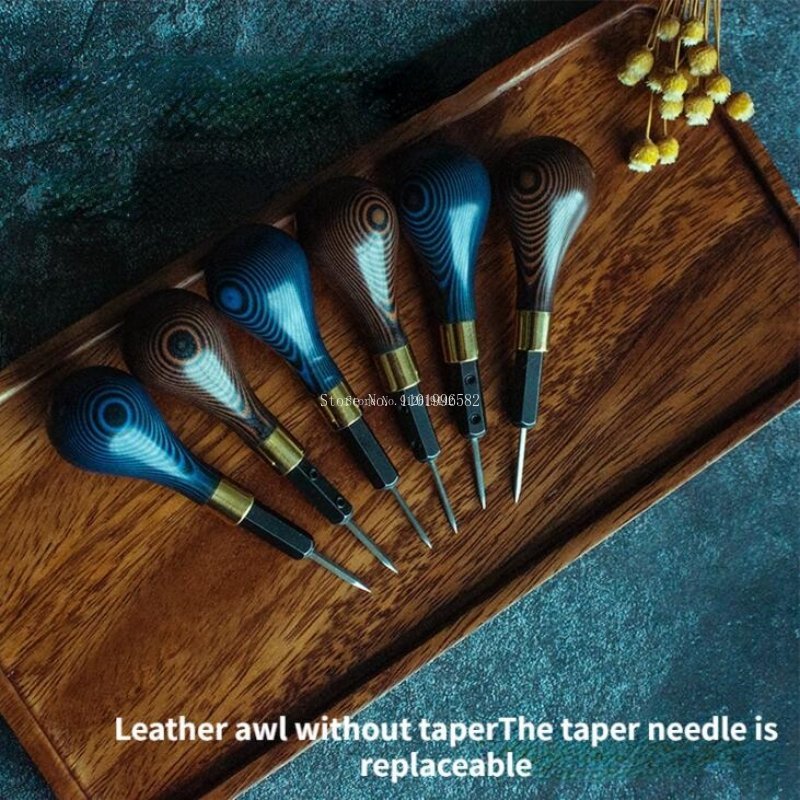 Leatherwork Awl - Awl Needle Replaceable Leather Tool Olive