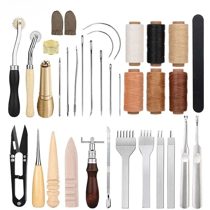 Leatherwork Awl - 25Pcs Leather Working Tools For Beginners