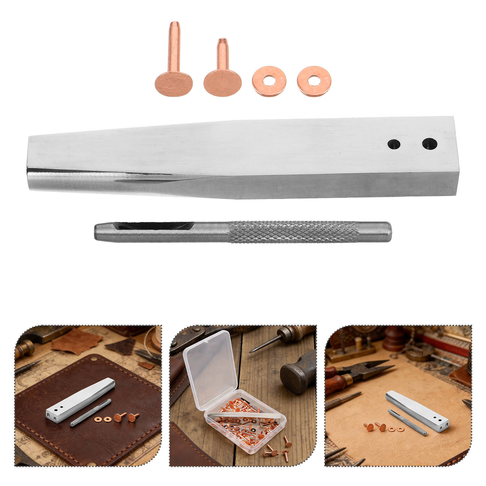Leatherwork Rivet Setter - 1Set Copper Rivet Setter Tool for
