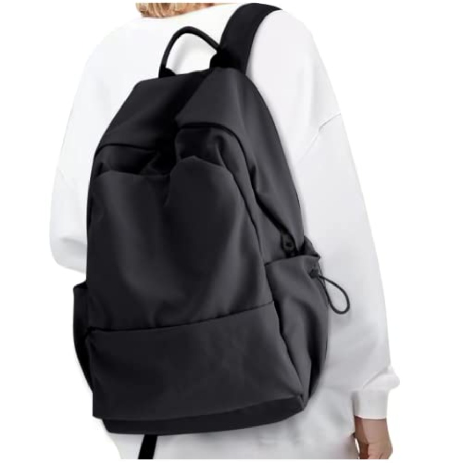 For Leather Work - Black Backpack for Women, Small School