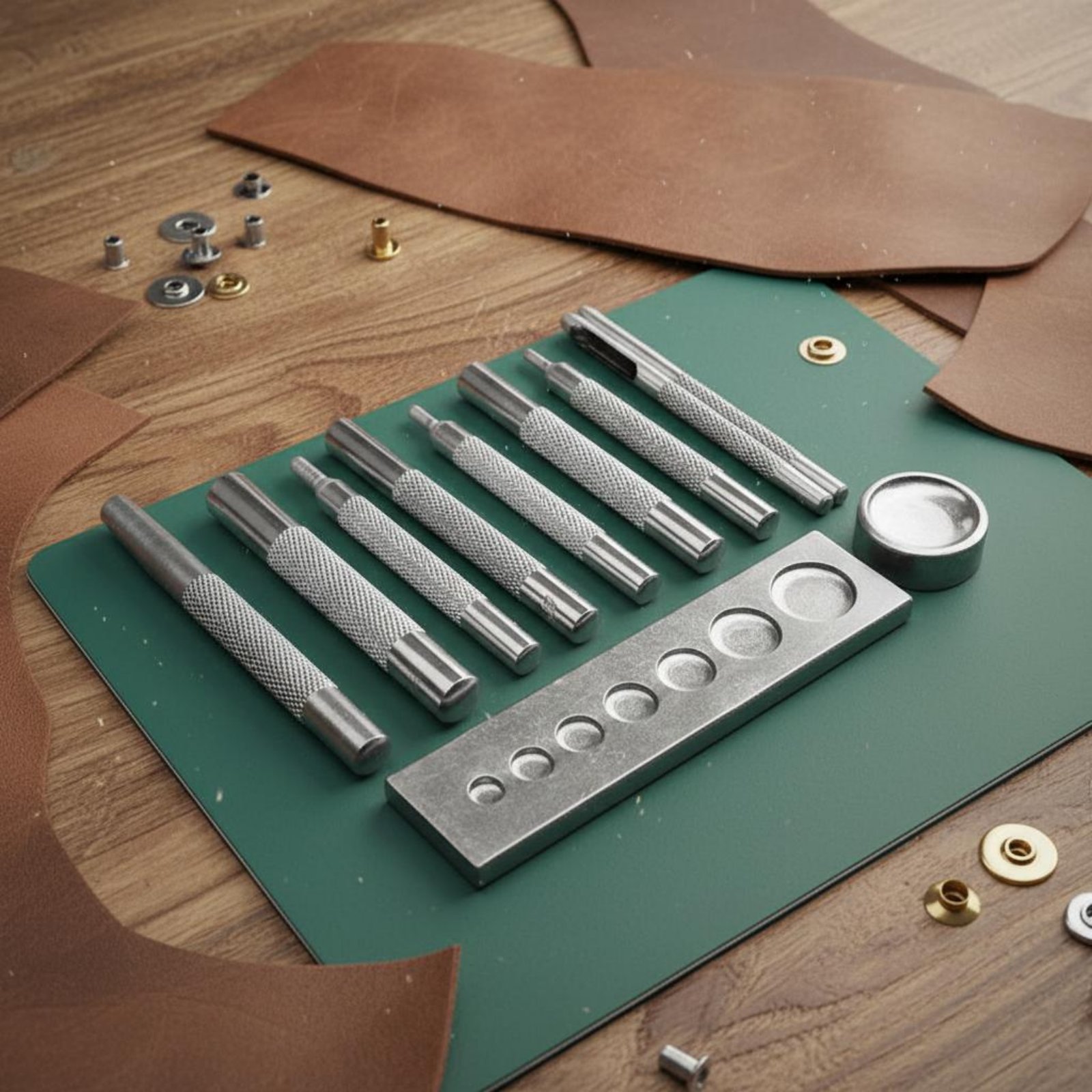 11 Pieces Snap Fastener Tool S - Leatherwork Rivet Setter 评论和价格