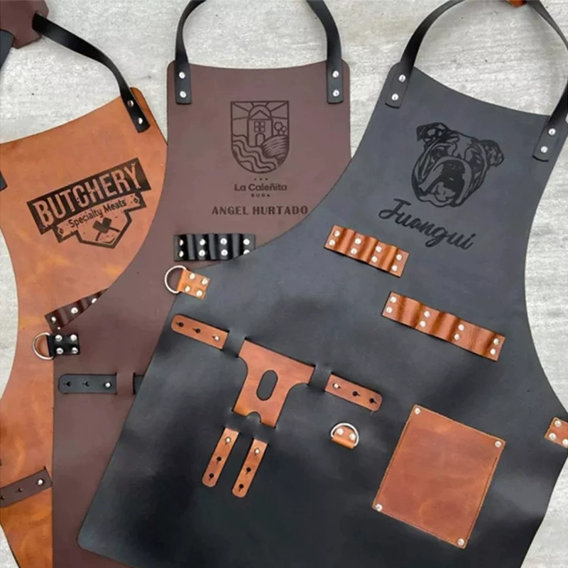Apron Kitchen Outdoor Barbecue - Leatherwork Products 评论和价格