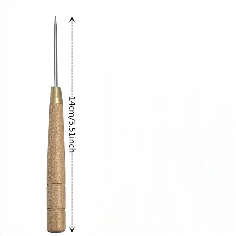 3 PCS Wooden Handle Awl Tool L - Leatherwork Awl 评论和价格