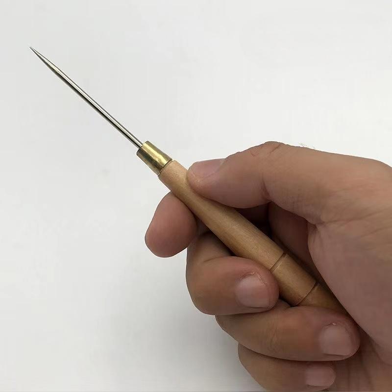 3 PCS Wooden Handle Awl Tool L - Leatherwork Awl 评论和价格
