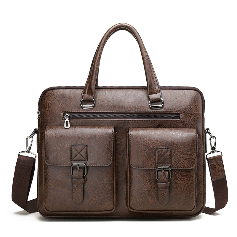 Luxury Brand Man Business Brie - Leather Work Handbag 评论和价格