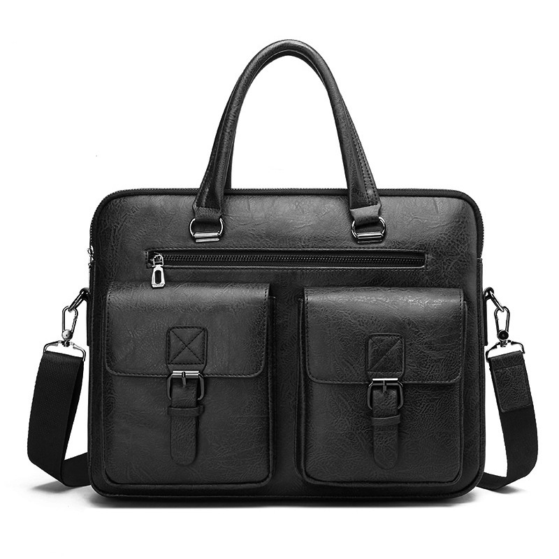 Luxury Brand Man Business Brie - Leather Work Handbag 评论和价格