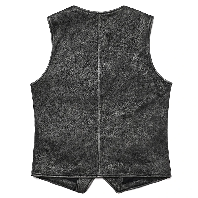 New Gery Vintage Genuine Leath - Leather Work Vest For Men 评论和价格
