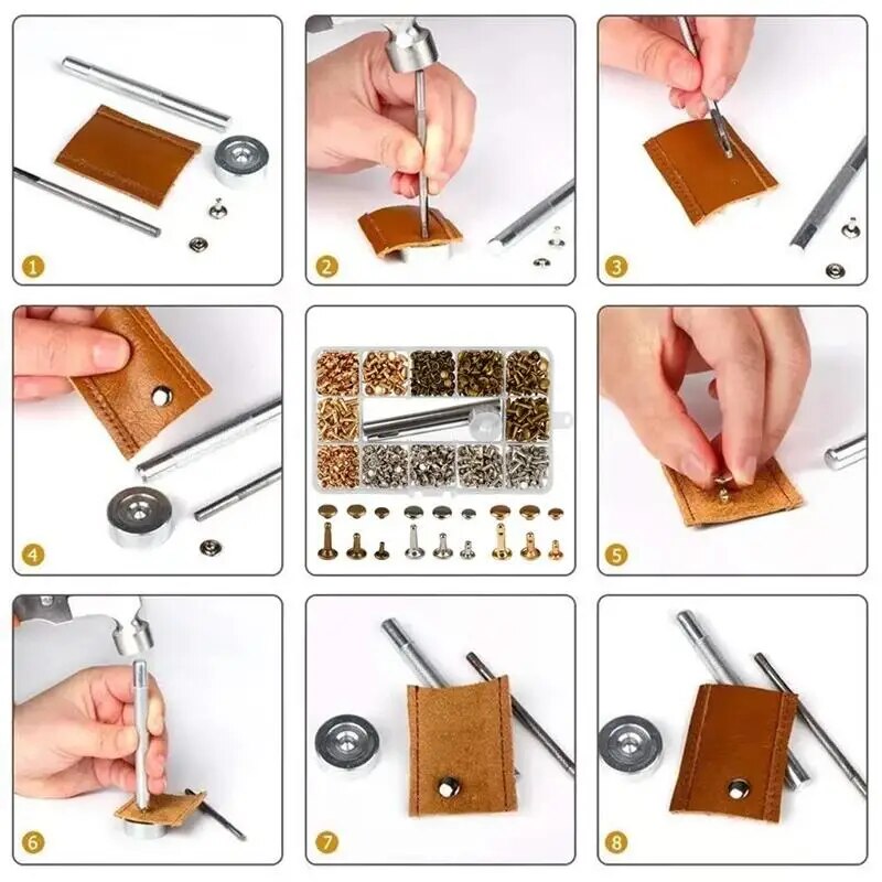 Metal Double Cap Rivets Studs  - Rivet Setter Tool 评论和价格