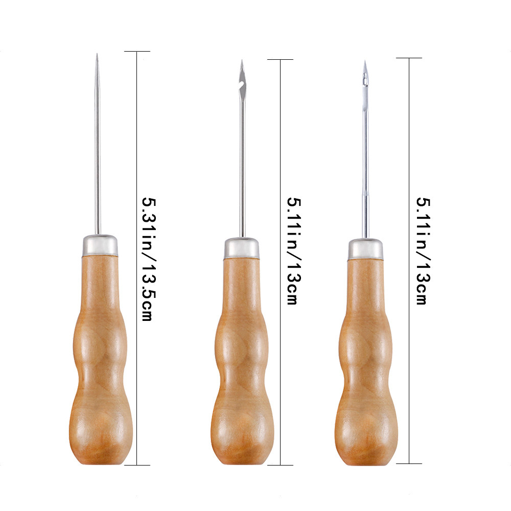 Leather Awl Wood Handle Awls S - Leatherwork Awl 评论和价格