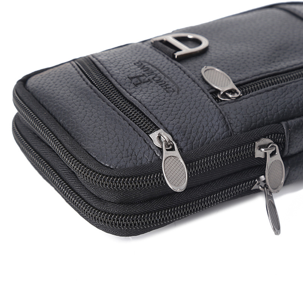 Men Waist Bag Mobile Phone Bag - Leather Work Bag 评论和价格