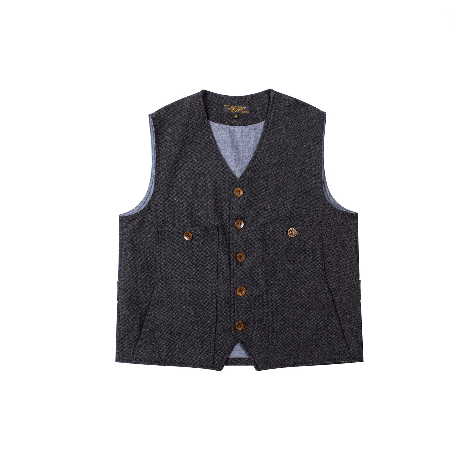 Secondorder FW24 Vintage Wool  - Leather Work Vest For Men 评论和价格