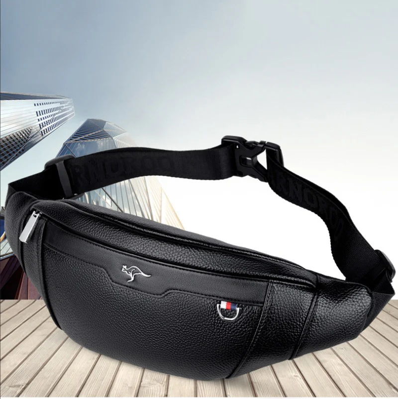 Business Leather Waist Bag Mul - Leather Work Bag 评论和价格