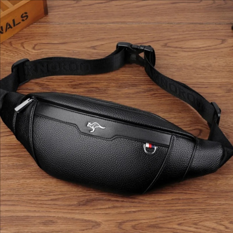 Business Leather Waist Bag Mul - Leather Work Bag 评论和价格