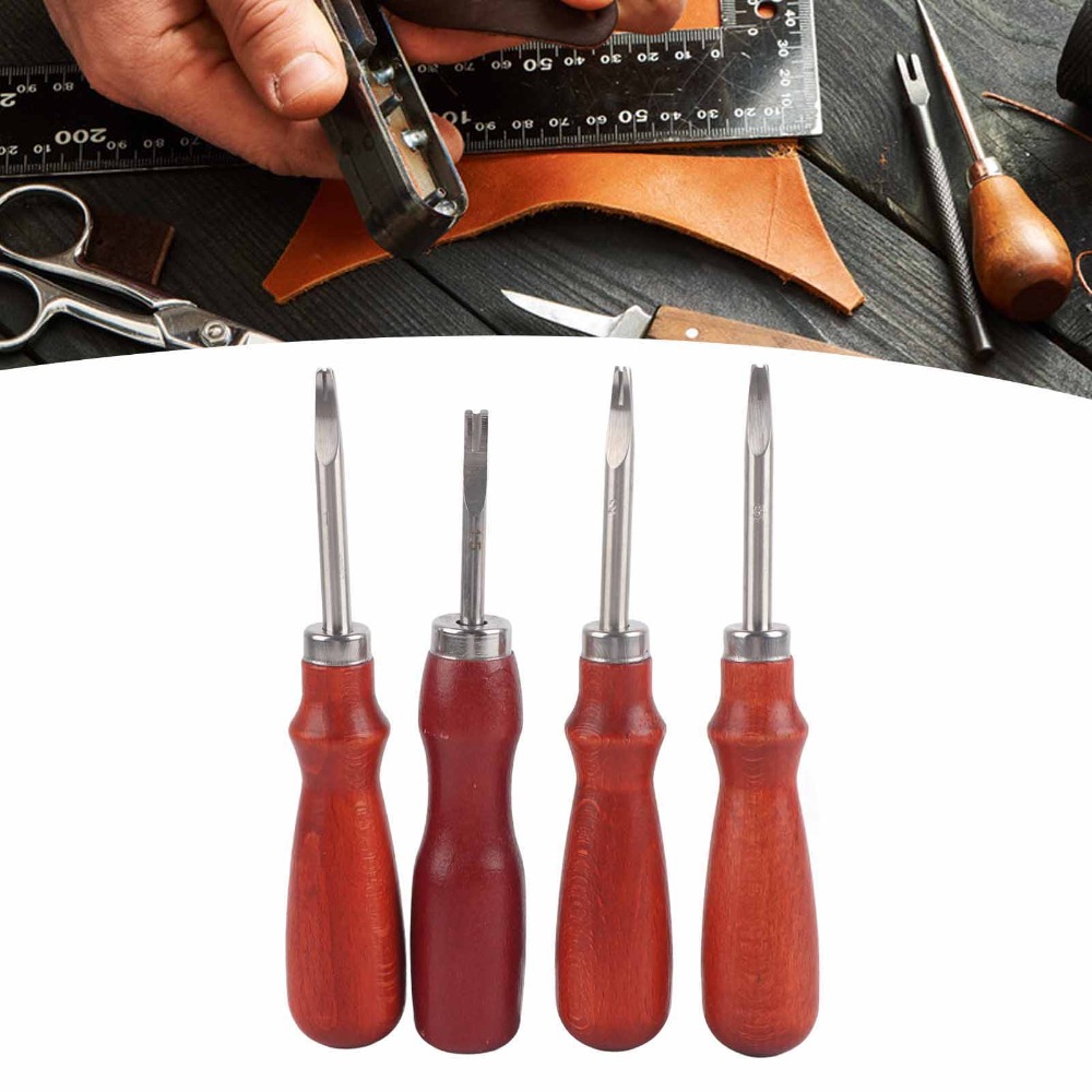4 PCS Keen Edge Leather Edge B - Leatherwork Edge Beveler 评论和价格