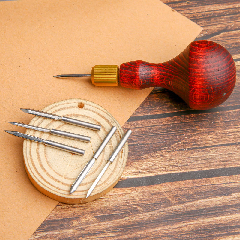 1Set DIY Leather Punch Awl Woo - Leatherwork Awl 评论和价格