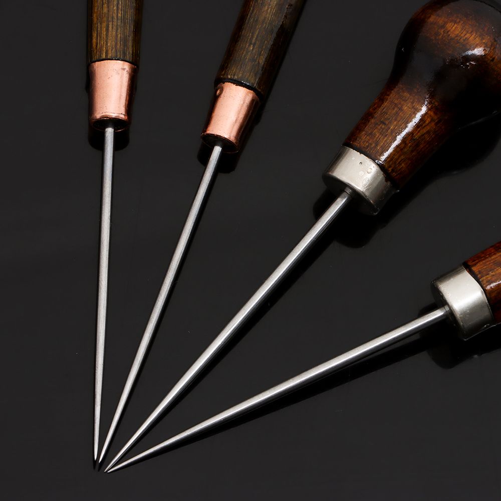 1PC Stitching Awl Wood Handle  - Leatherwork Awl 评论和价格