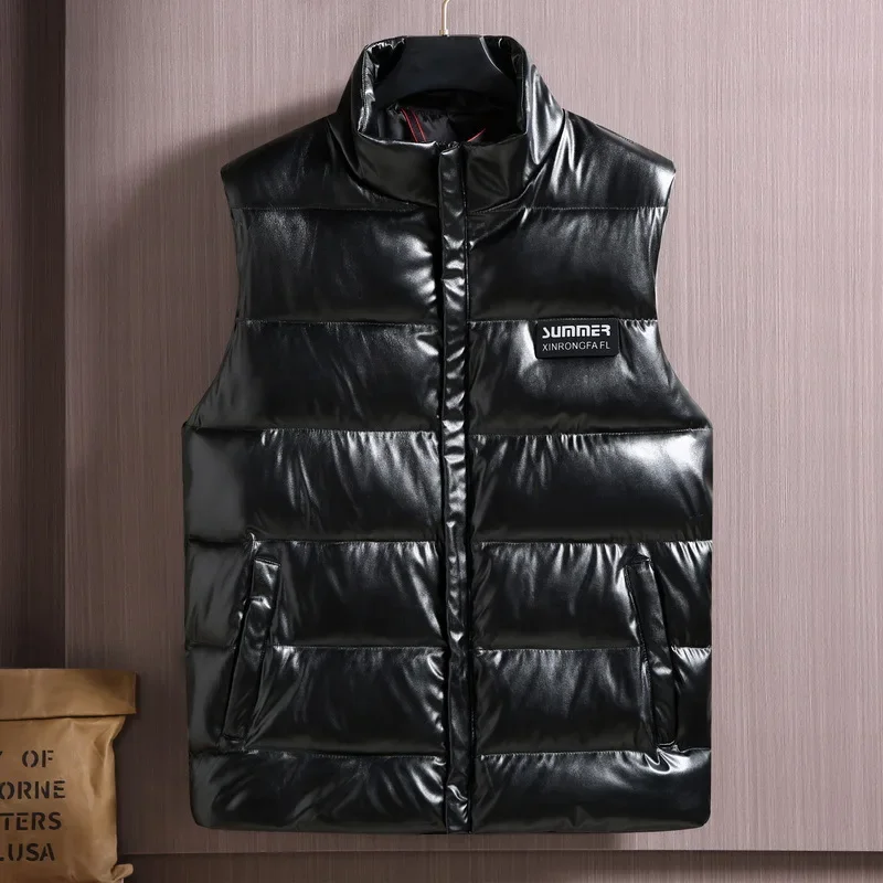 Plus Size Sleeveless Jackets M - Leather Work Vest For Men 评论和价格