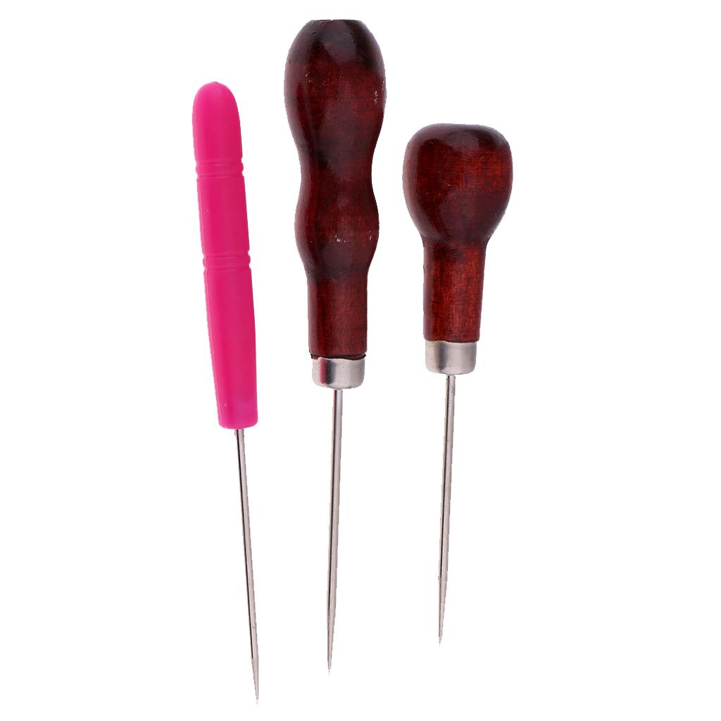Durable Wood Metal Sewing Awl  - Leatherwork Awl 评论和价格