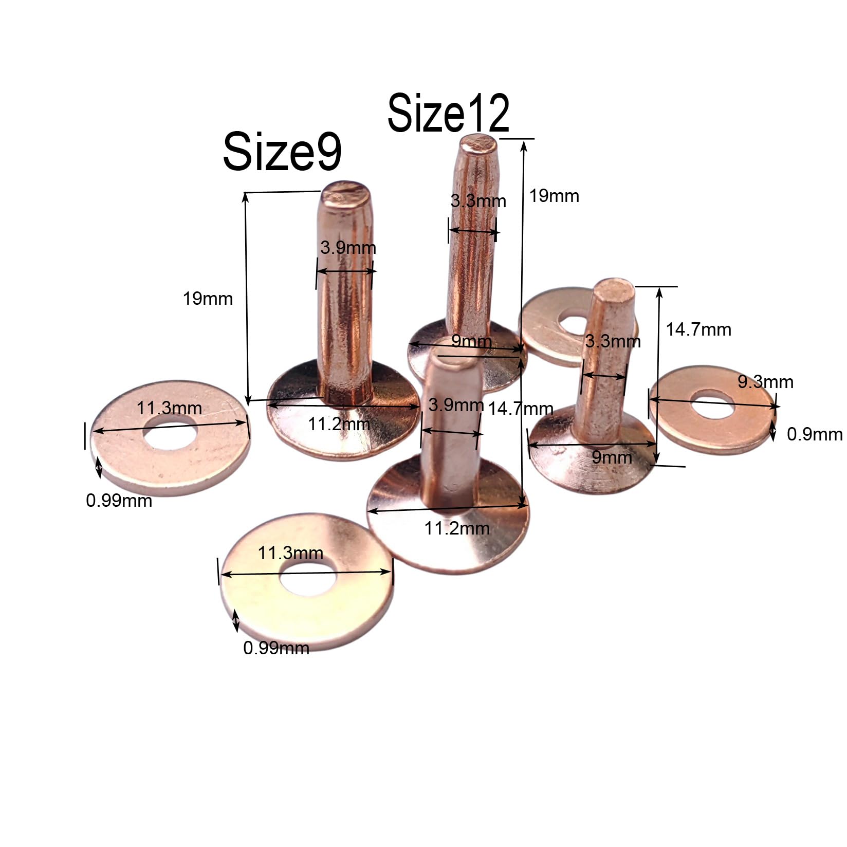Copper Rivets and Burrs  #9 an - Rivet Setter Tool 评论和价格