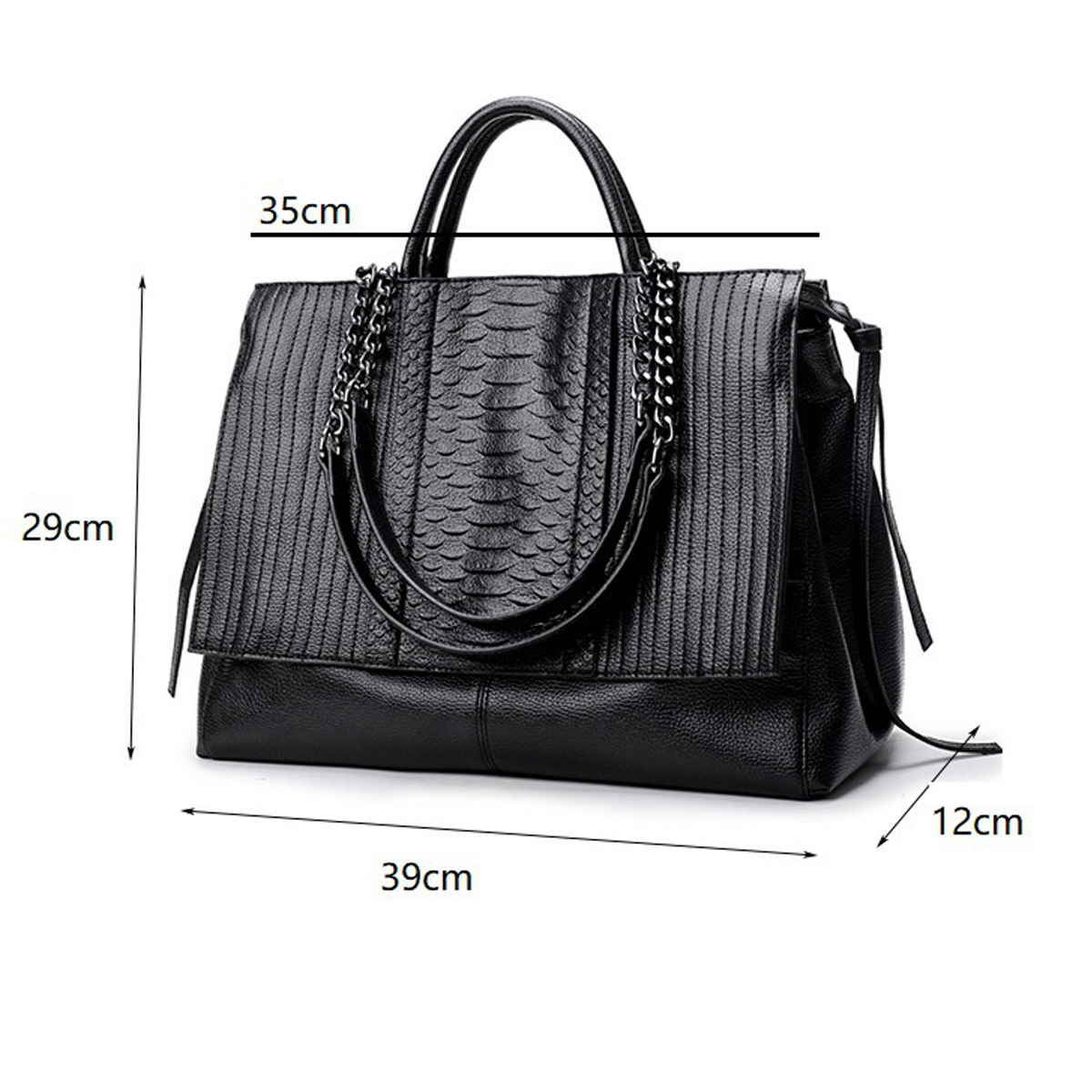 Elegant Tote Bag With Zipper,  - Leather Work Handbag 评论和价格