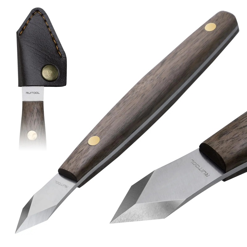 Handmade carving knife, thin e - Leatherwork Knife Sheath 评论和价格