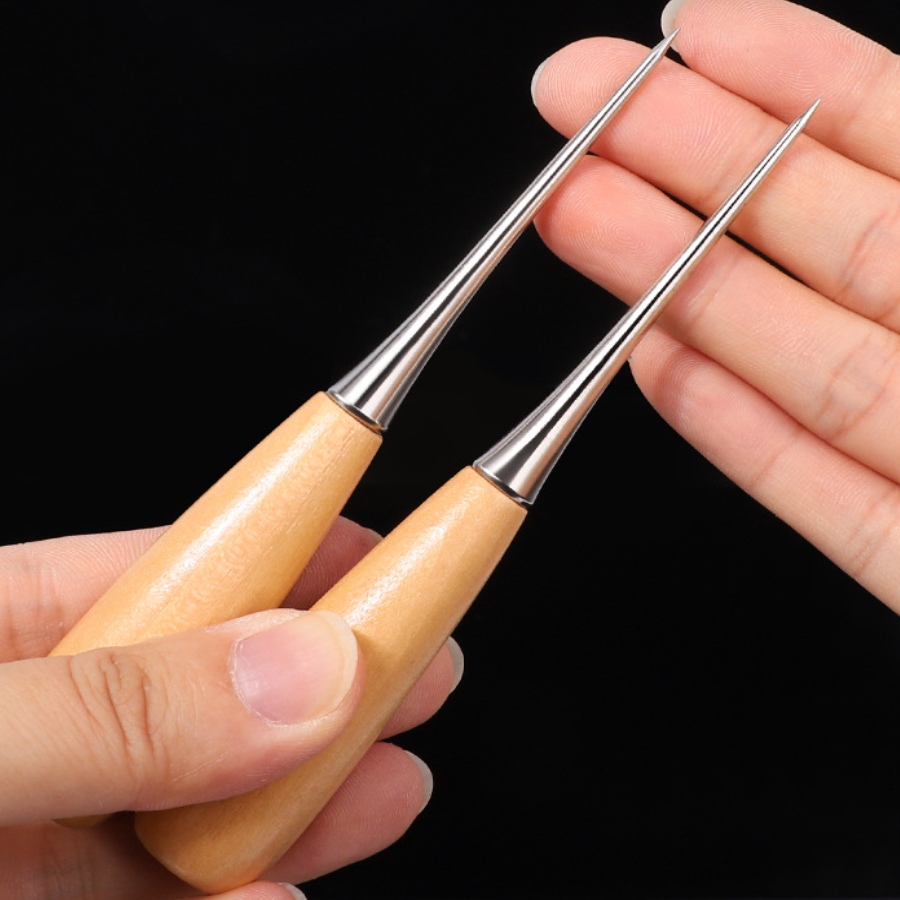 2pcs Leather Hand Stitching Aw - Leatherwork Awl 评论和价格