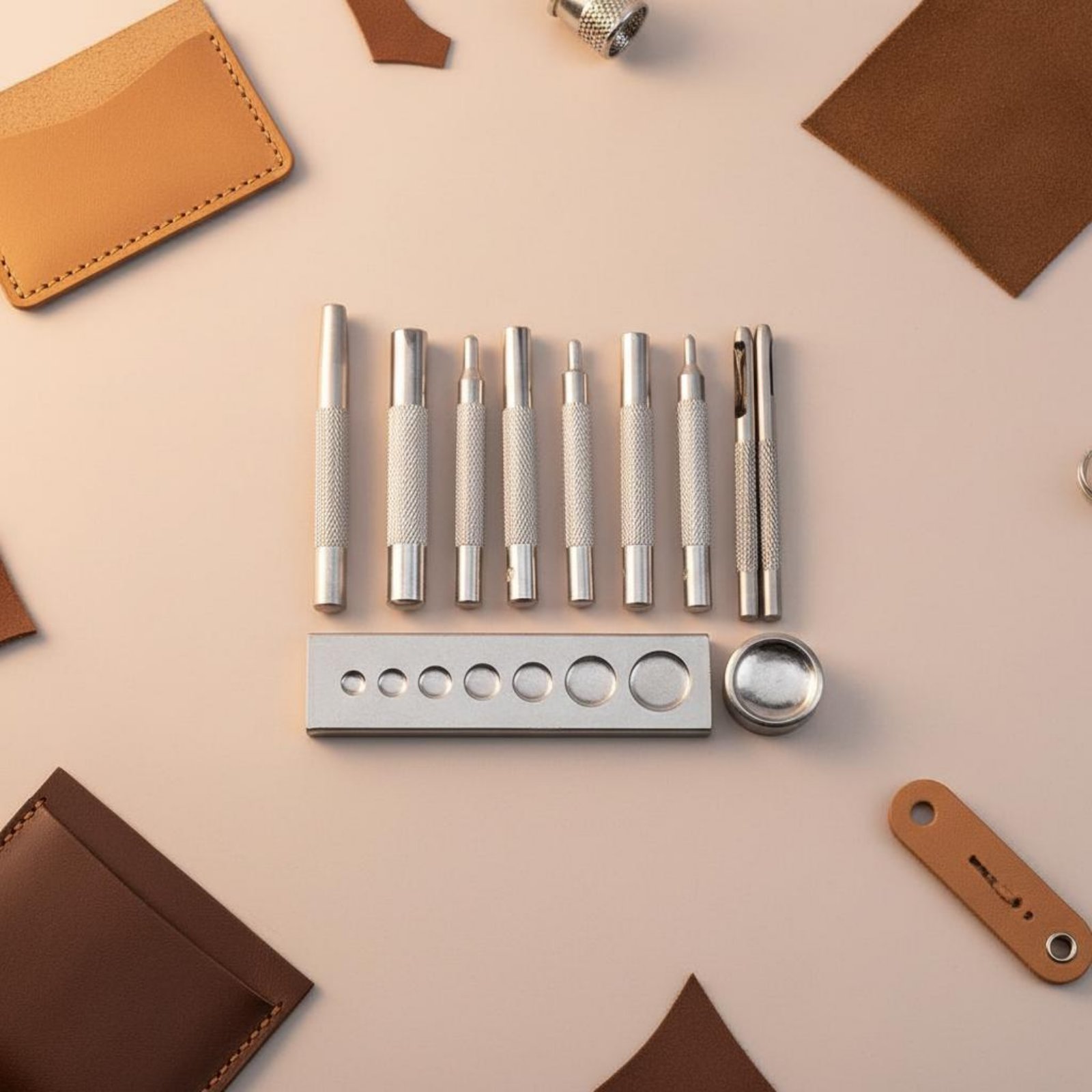 11 Pieces Snap Fastener Tool S - Leatherwork Rivet Setter 评论和价格