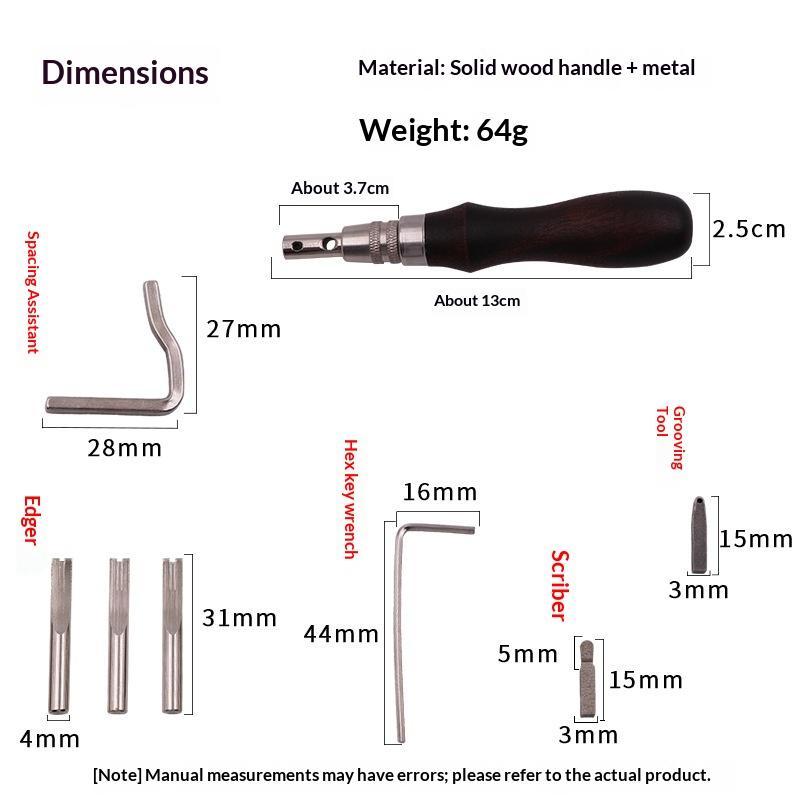 7 In 1 Leather GrooverTool,Pro - Leatherwork Edge Beveler 评论和价格