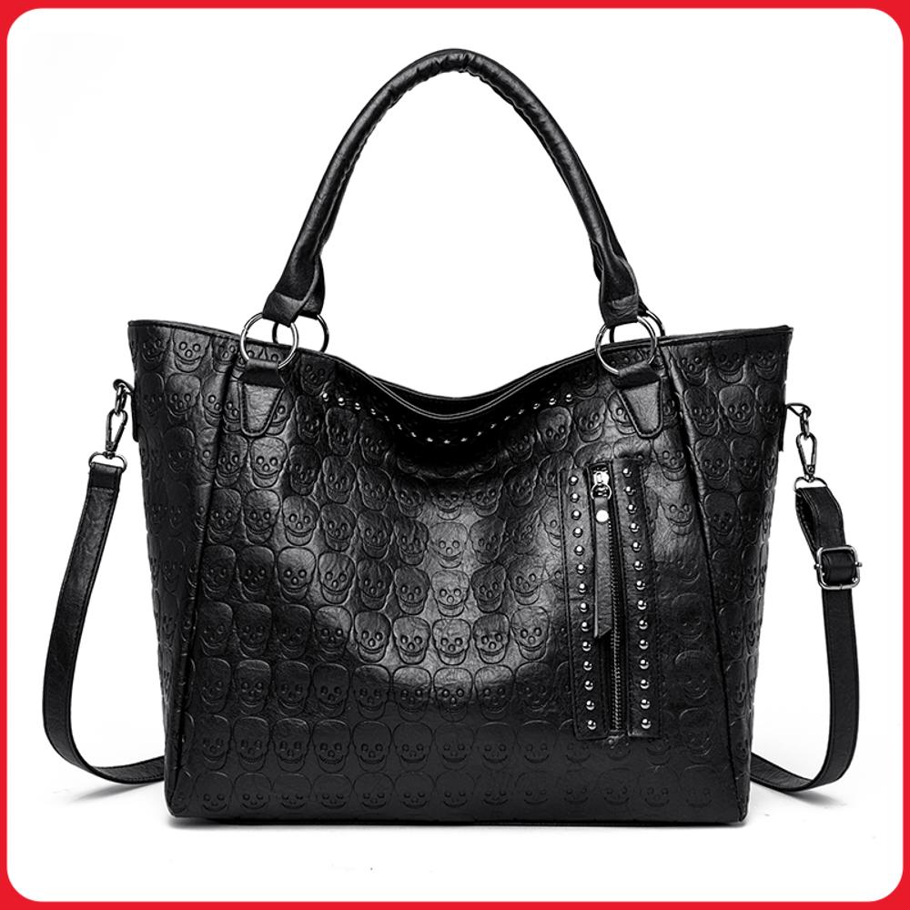 Punk Skull Crossbody Bag PU Le - Leather Work Handbag 评论和价格
