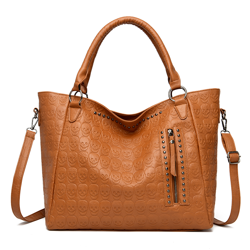Punk Skull Crossbody Bag PU Le - Leather Work Handbag 评论和价格