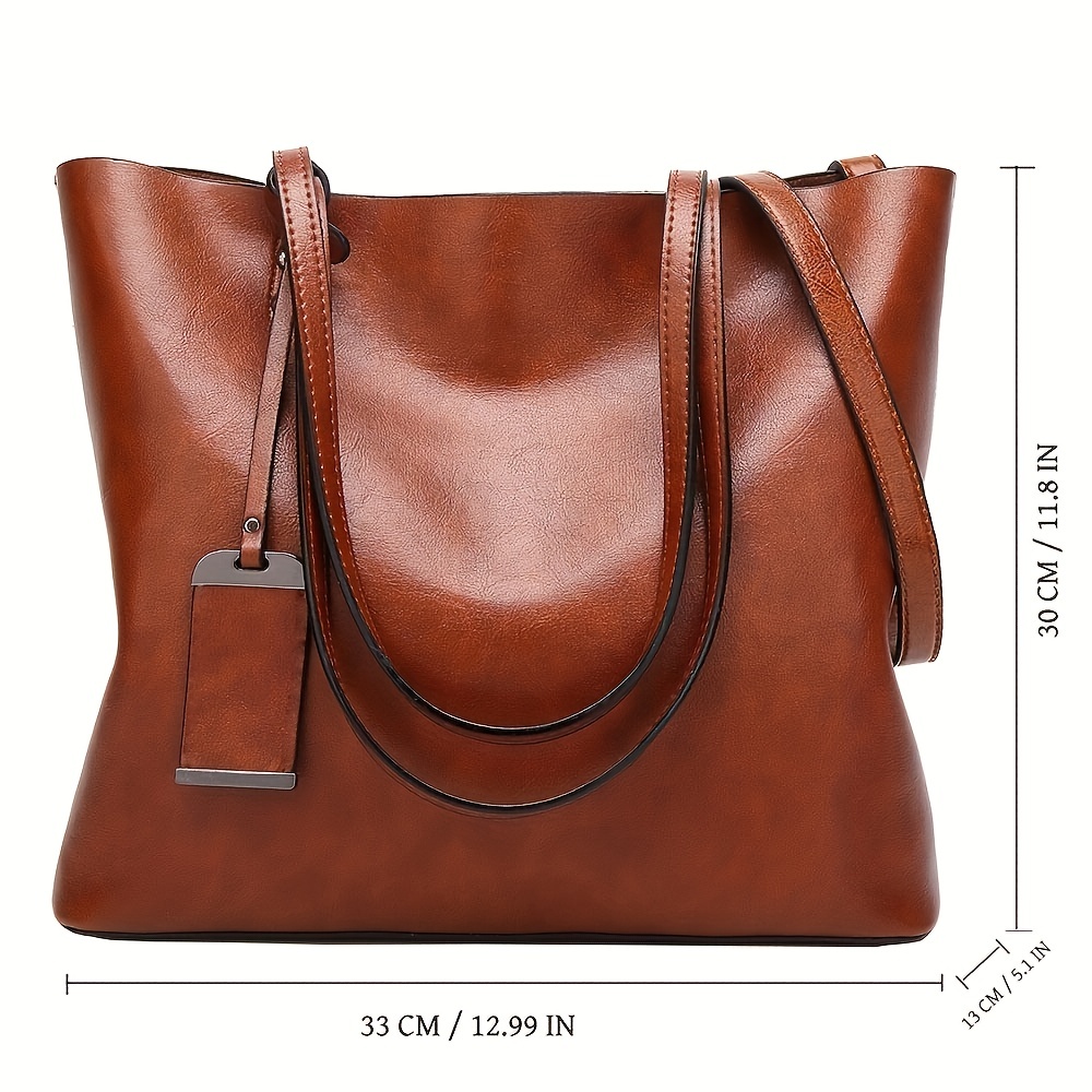 Fashionable Classic Retro Leat - Leather Work Handbag 评论和价格