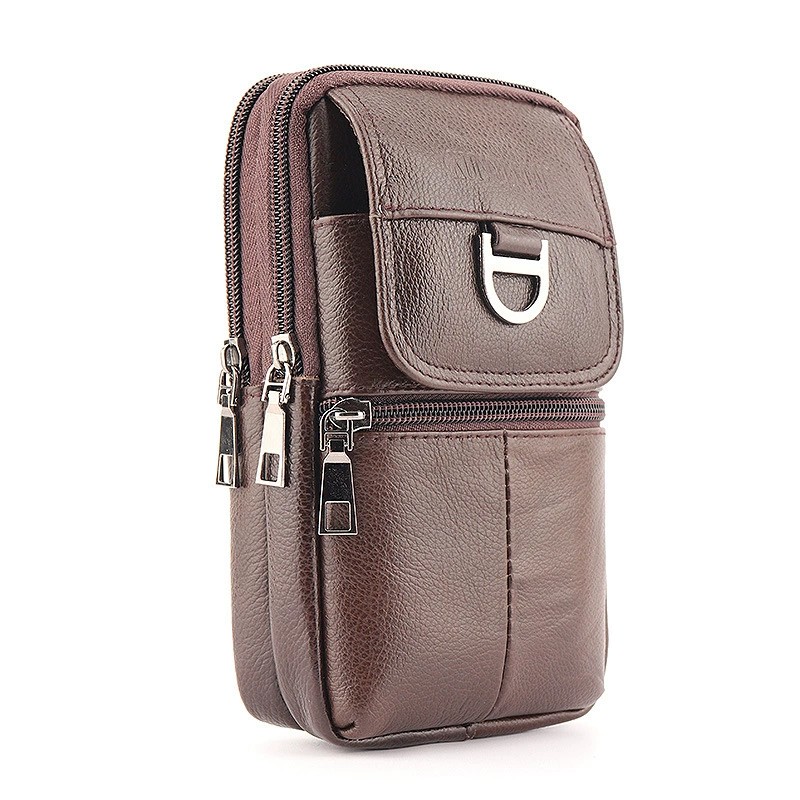 Men's Leather Waist Bag - Larg - Leather Work Bag 评论和价格