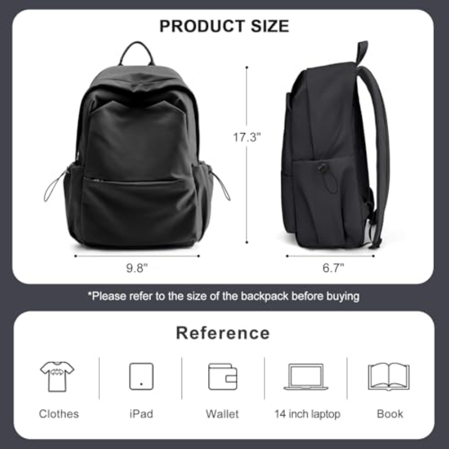 Black Backpack for Women, Smal - For Leather Work 评论和价格
